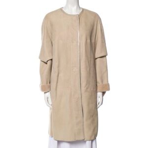 Armani Elegant Tan Women's Sherpa Coat